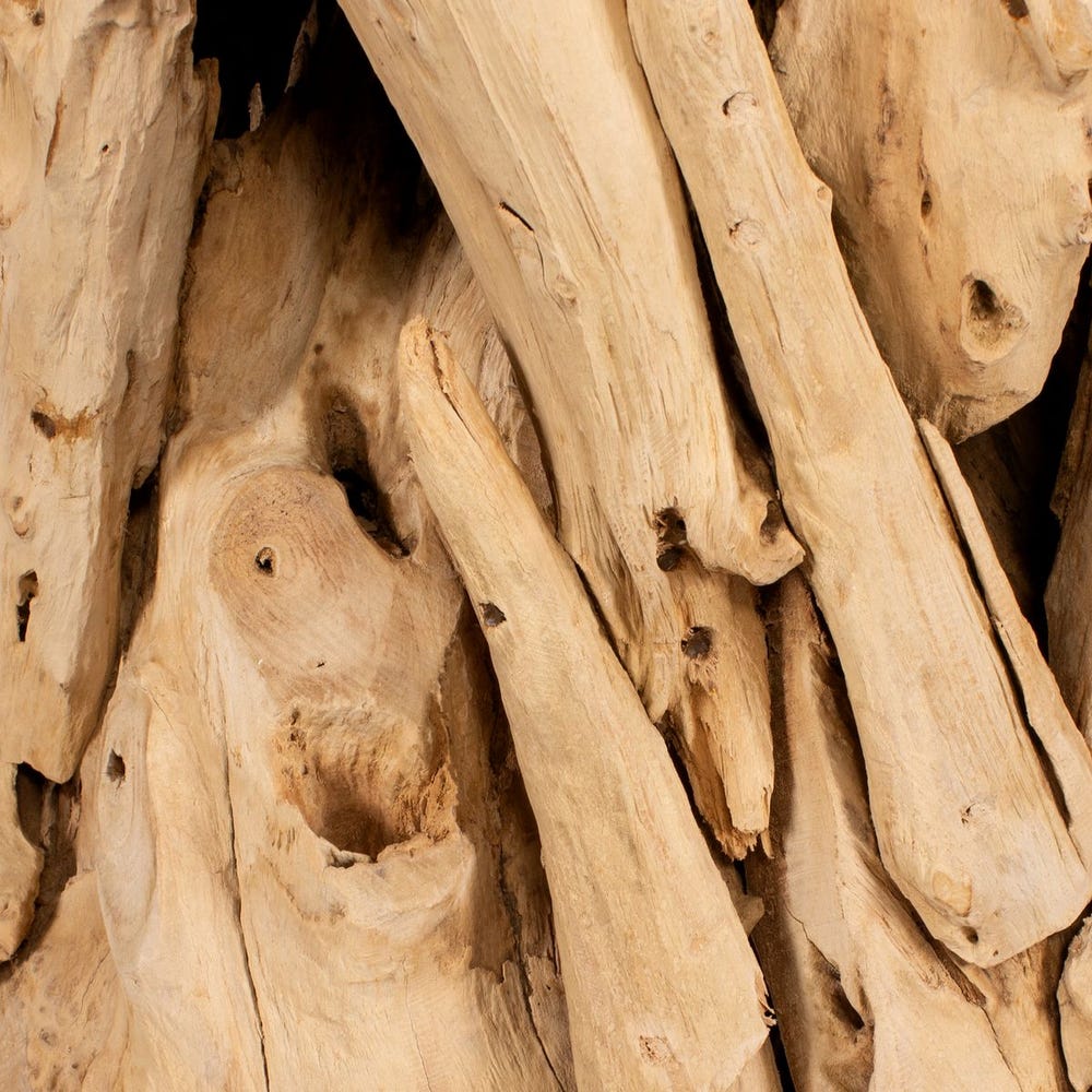 Teak Root Dining Table - Round Bleached