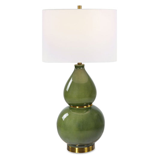 Gourd Table Lamp, Green