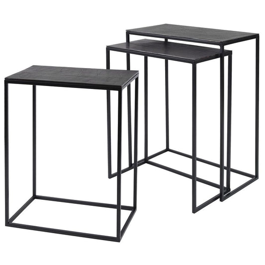 Coreene Nesting Tables, Black, S/3