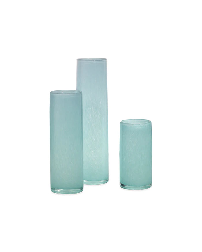 Blue Gwendolyn Hand Blown Vases, S/3