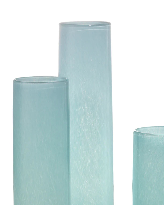 Blue Gwendolyn Hand Blown Vases, S/3