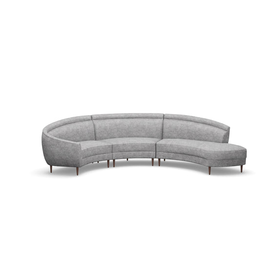 Capri Right Chaise 3 Piece Sectional