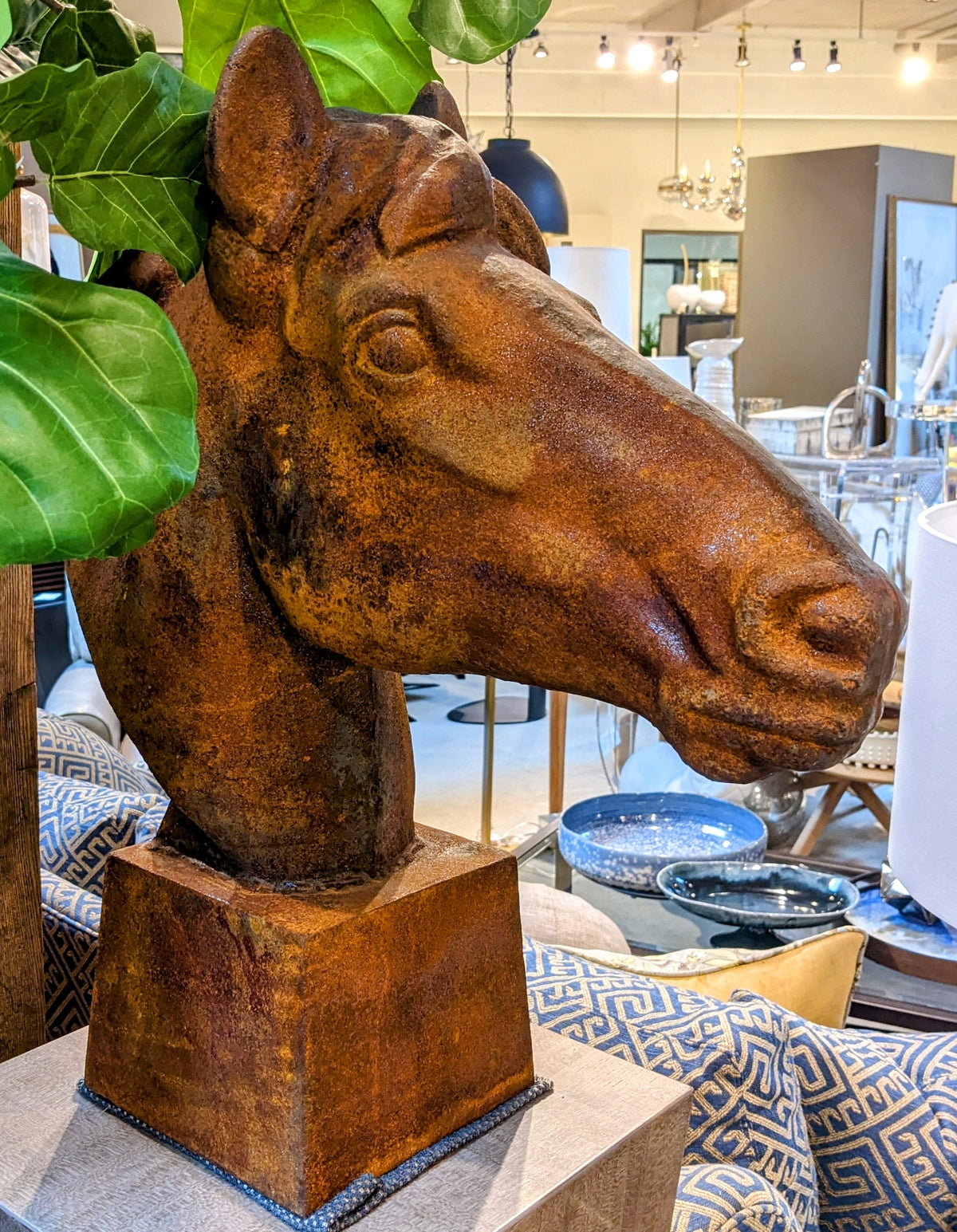 Antiqued Horse Bust