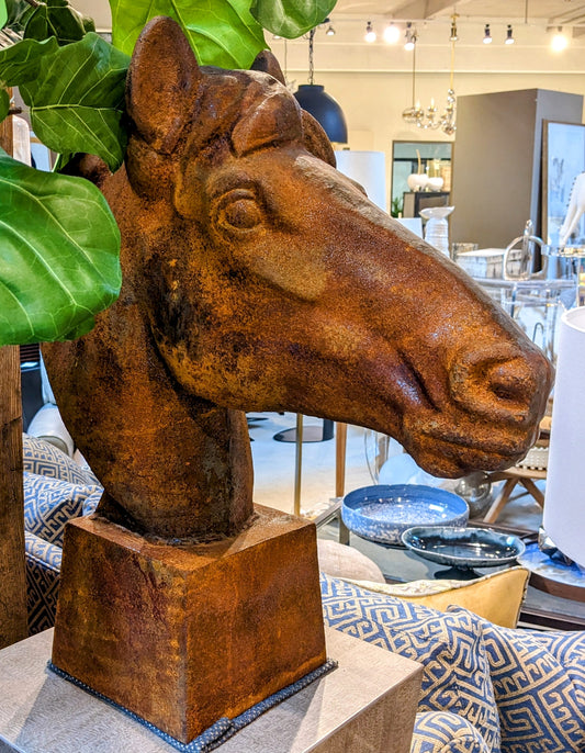 Antiqued Horse Bust