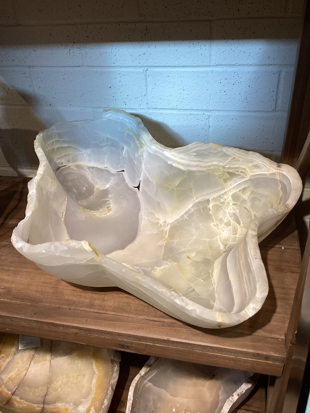 White Natural Stone Bowl - Large
