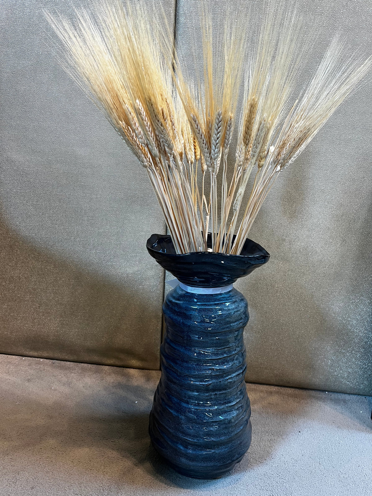 Organic Ribbed Vase - Dark