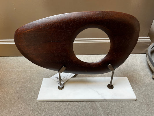Smooth Wood Sculpture on Stand