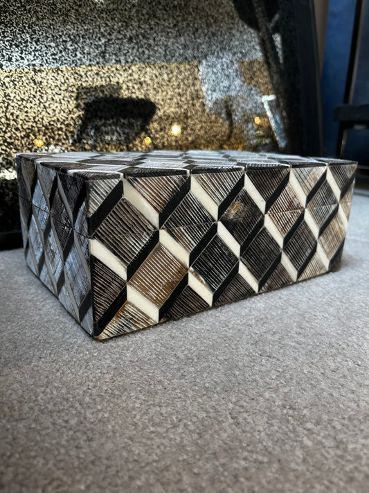 Etched Horn Inlay Box