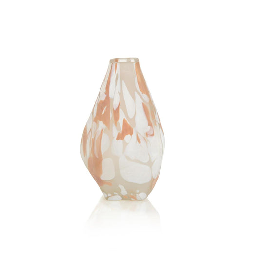 Blush Rock Glass Vase Medium