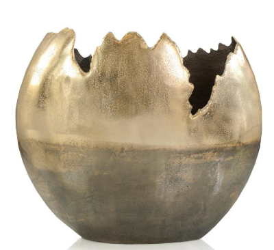Antique Gold Broken Edge Vase