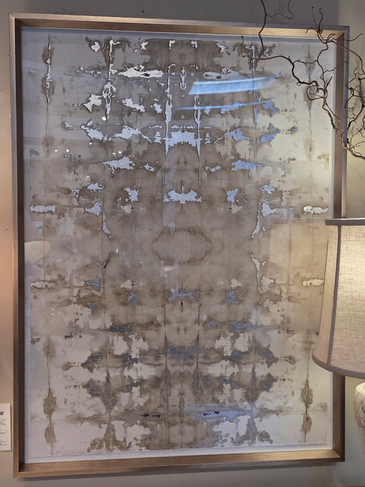 Glass Framed Art - Gilded Silver Kaleidoscope