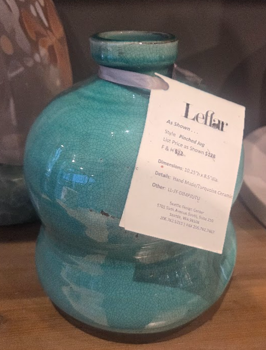 Turquoise Pinched Jug