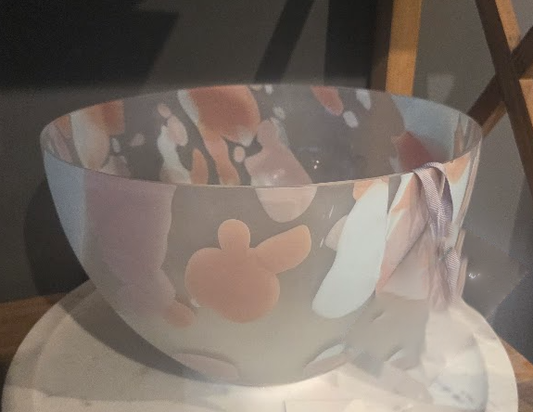Watercolor Glass Bowl
