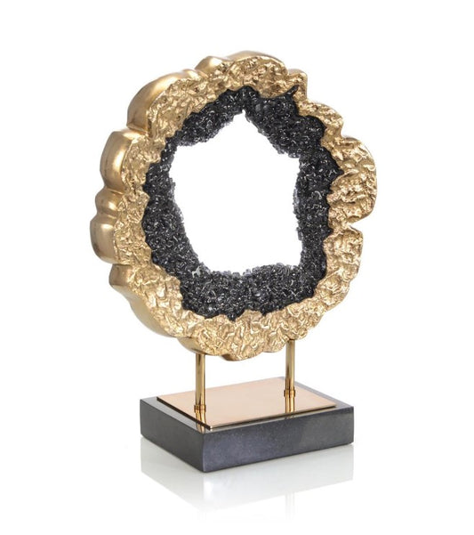 Black Geode Sculpture