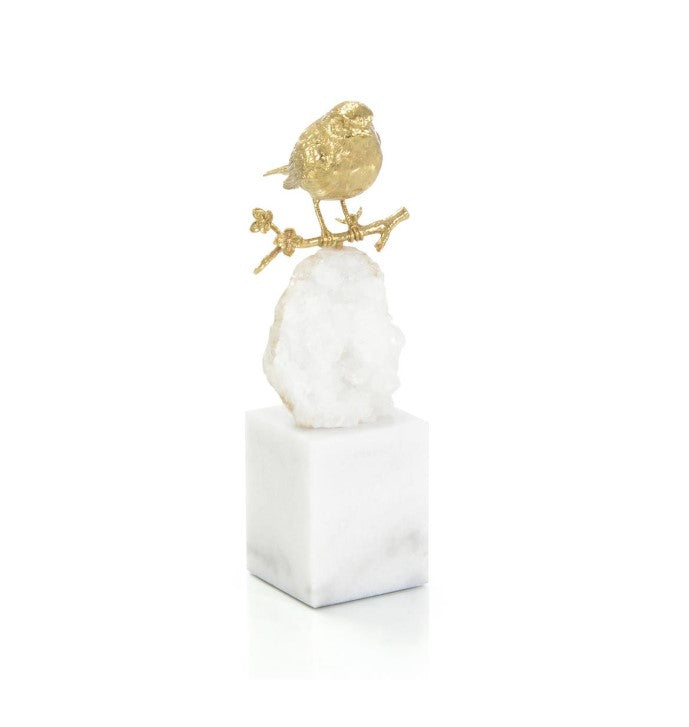 Brass Bird and Quartz Sculpture II