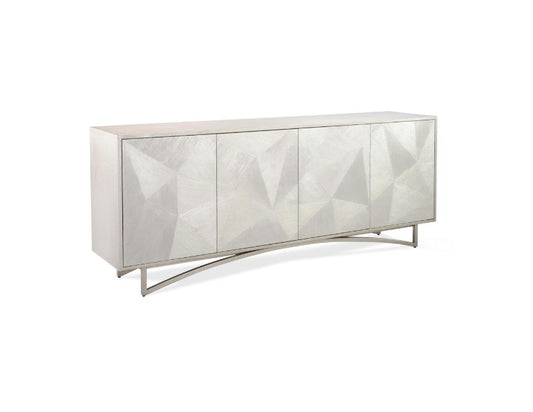 Vertex Four-Door Sideboard, Silver