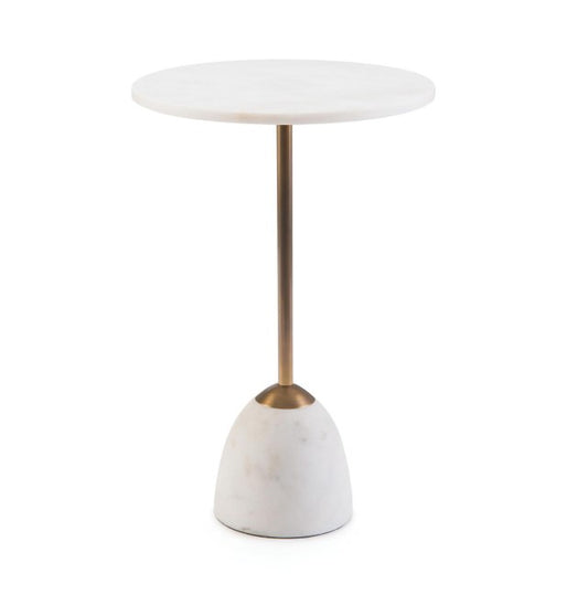 Brass And Marble Martini Side Table