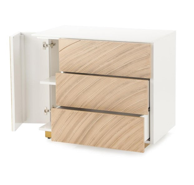 Province Three-Drawer Chest, Left