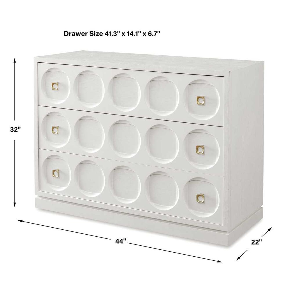Roundabout 3 Drawer Chest - White