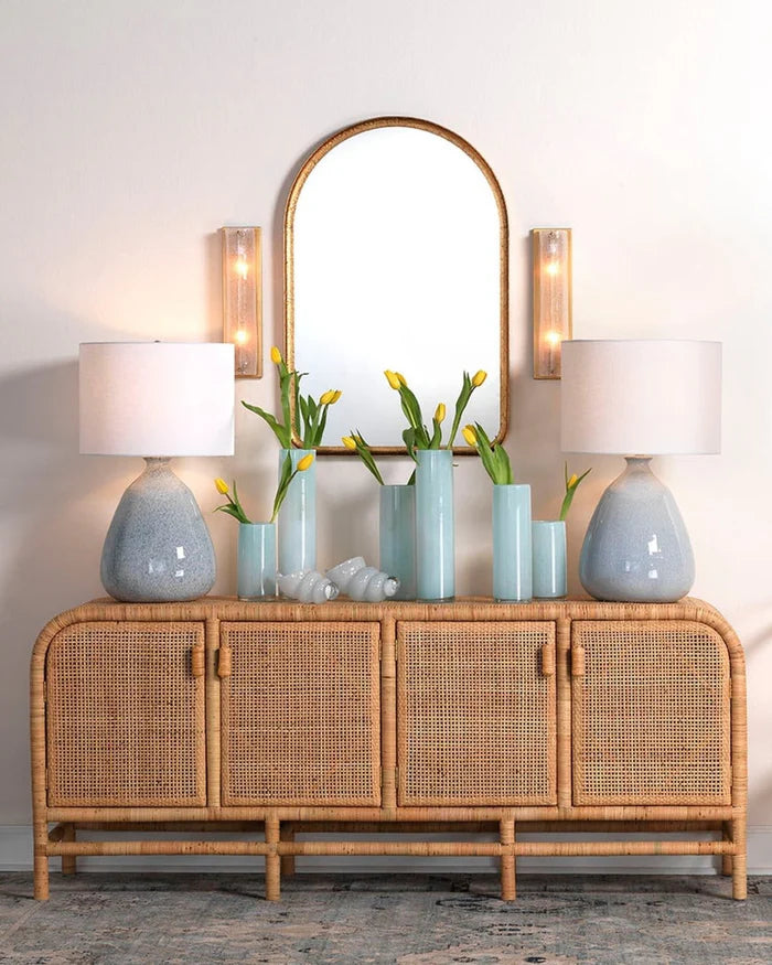 Blue Gwendolyn Hand Blown Vases, S/3