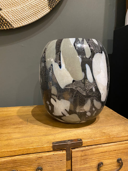 Dappled Black Vase