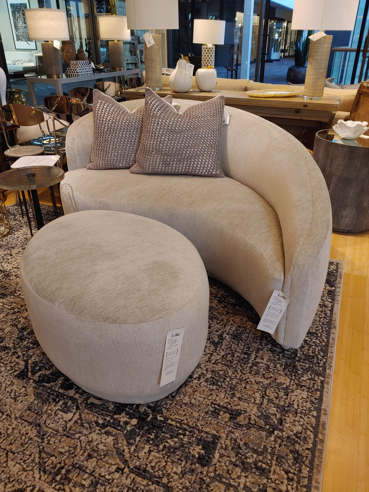 Dana Chaise and Ottoman - Set Only