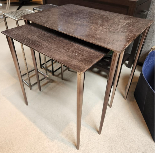 Textured Nickel Nesting Tables