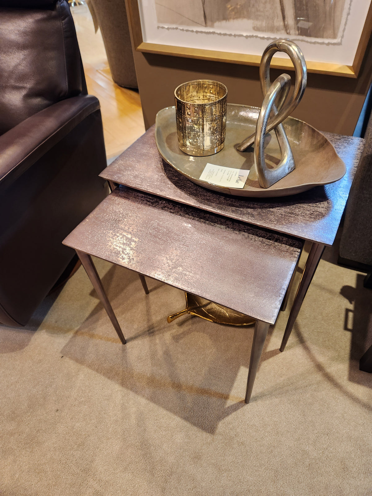Textured Nickel Nesting Tables